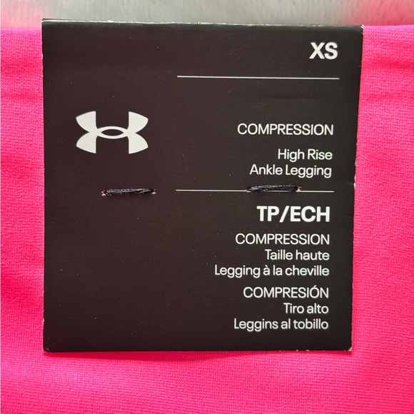 UNDER ARMOUR Compression High Rise Ankle Pink Legging--XS - Picture 11 of 15